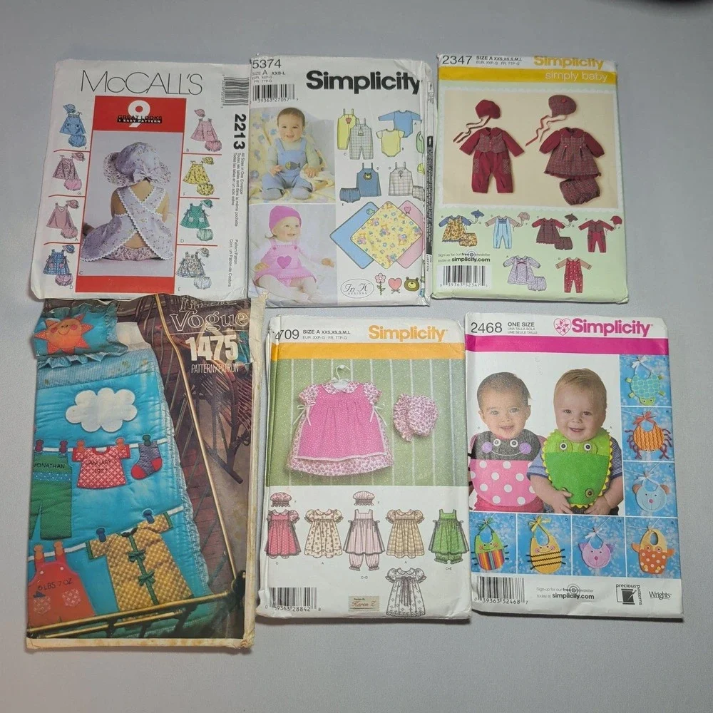 Lot of 22 Baby Toddler Sewing Patterns Cut Simplicity McCalls Butterick Vogue